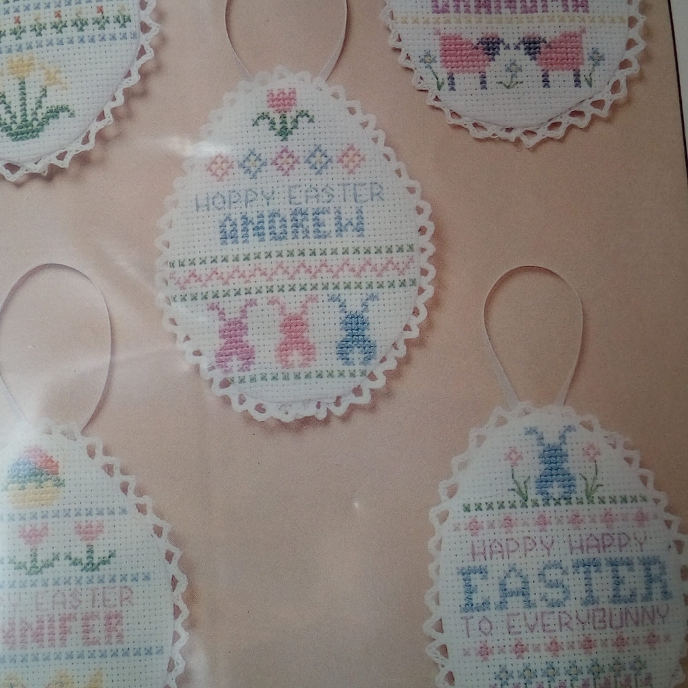 Easter egg counted cross stitch kit